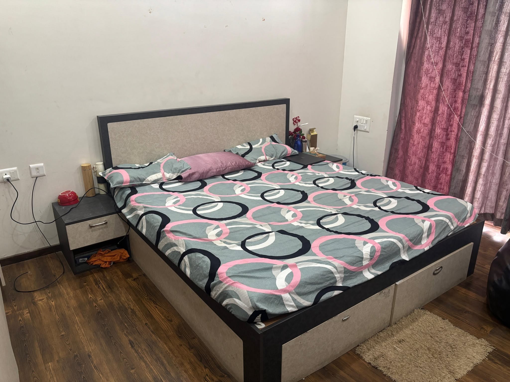 Master Bedroom in Fully Furnished 3 BHK, Uber Verdant Phase 1